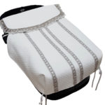 2000 Colchas de Capazo en Blanco con Puntilla Bicolor