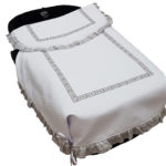 2000 Colchas de Capazo en Blanco con Puntilla Flores