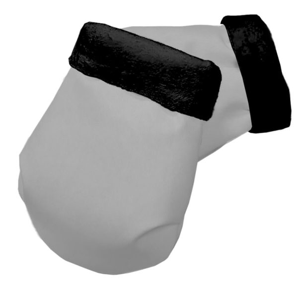 Guantes para carro polipiel gris pelo negro