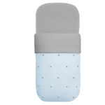 3502 Sacos para Capazo Edén Piqué Celeste Bordado Bodoques Gris
