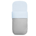 3539 Sacos para Capazo Denís Piqué Gris Bordado de Topitos Celeste