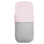 3542 Sacos para Capazo Denís Piqué Gris Bordado de Topitos Rosa