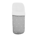 3205 Sacos de Silla Edén Piqué Gris Bordado Bodoques Blanco