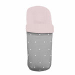 3209 Sacos de Silla Edén Piqué Gris Bordado Bodoques Rosa