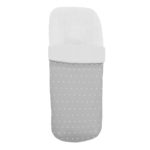 3299 Sacos de Silla Remy Polipiel Gris Bordado Topitos Blanco