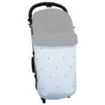 3202 Sacos de Silla Edén Piqué Celeste Bordado Bodoques Gris
