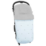 3274 Sacos de Silla Jade Polipiel Celeste Bordado Estrellas Gris