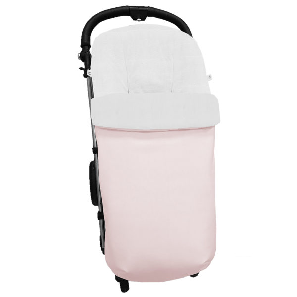 Saco para silla modelo global en tejido polipiel rosa. Interior en piqué blanco