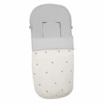 3203 Sacos de Silla Edén Piqué Crudo Bordado Bodoques Gris