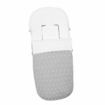 3227 Sacos de Silla Ariel Piqué Gris Bordado Estrellitas Blanco