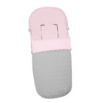 3231 Sacos de Silla Ariel Piqué Gris Bordado Estrellitas Rosa