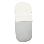 3283 Sacos de Silla Jade Polipiel Gris Bordado Estrellas Crudo