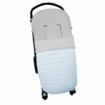 3224 Sacos de Silla Ariel Piqué Celeste Bordado Estrellitas Gris
