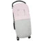 Saco para silla modelo universal en tejido polipiel gris con bordado de estrellas rosa. Interior en napoles rosa