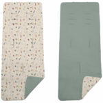 2477 Colchoneta Reversible Serker Pajaritos Verde