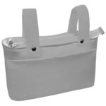 1628 Bolsos Jade Polipiel Gris Bordado Estrellas Crudo