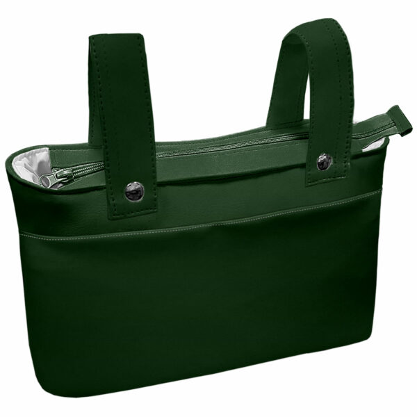 Bolso modelo organizador en tejido polipiel impermeable color verde botella