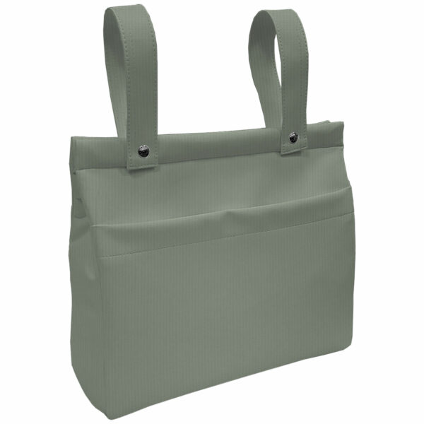 Bolso modelo panera en tejido piqué puzzle verde