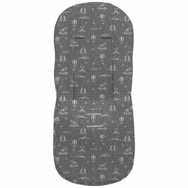 Funda para silla modelo básica en tejido piqué estampado Dustin gris