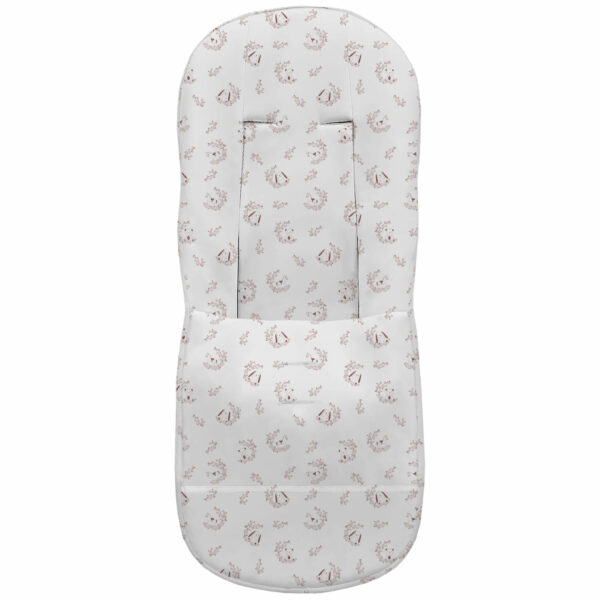 Funda para silla en tejido piqué estampado modelo básica diseño Florencia maquillaje