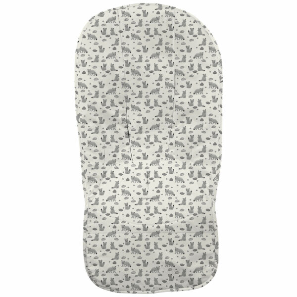 Funda para silla en tejido piqué estampado modelo global diseño Berlín