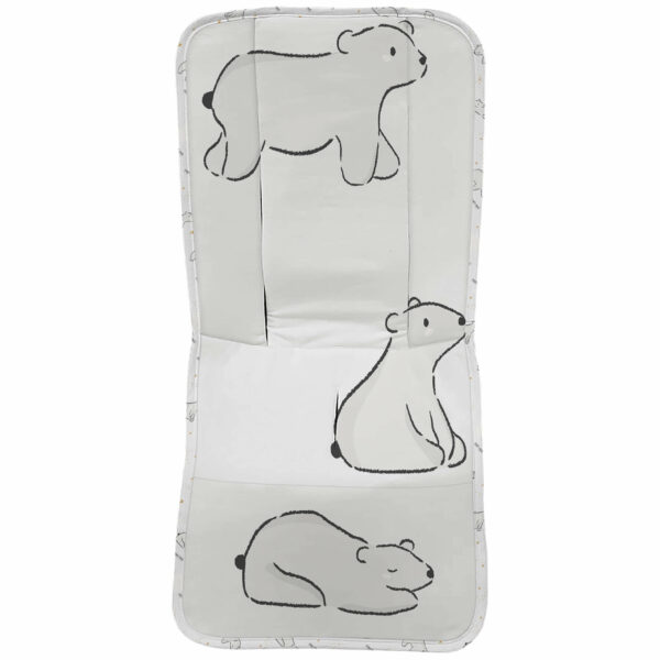 Funda para silla en tejido piqué estampado modelo recta diseño Burdeos