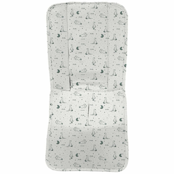 Funda para silla en tejido piqué estampado modelo recta diseño Lucca verde