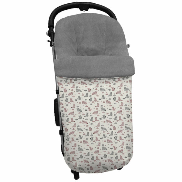 Saco para silla en polipiel estampada modelo global diseño Praga gris marengo interior en pelo gris marengo