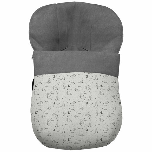 Saco grupo cero en tejido estampado impermeable diseño Lucca gris interior en pelo gris marengo