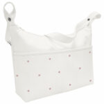 1580 Bolsos Mel Napoles Crudo Bordado Bodoques Rosa