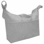 1530 Bolsos Cris Piqué Gris Bordado Estrellas Blanco