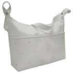 1611 Bolsos Mel Polipiel Crudo Bordado Bodoques Rosa
