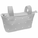 1581 Bolsos Mel Napoles Gris Bordado Bodoques Blanco