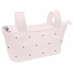 1586 Bolsos Mel Napoles Rosa Bordado Bodoques Gris