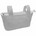 1521 Bolsos Edén Piqué Gris Bordado Bodoques Crudo