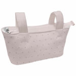 1546 Bolsos Ariel Piqué Rosa Bordado Estrellitas Gris