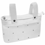 1587 Bolsos Jade Napoles Blanco Bordado Estrellas Gris
