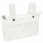 1577 Bolsos Mel Napoles Crudo Bordado Bodoques Celeste