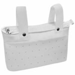 1547 Bolsos Denís Piqué Blanco Bordado Topitos Gris