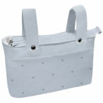 1527 Bolsos Cris Piqué Celeste Bordado Estrellas Gris