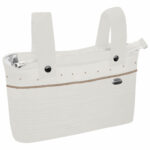 1566 Bolsos Leslie Piqué Jaretas Crudo Puntilla y Topitos Tostado