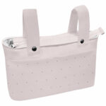 1557 Bolsos Denís Piqué Rosa Bordado Topitos Gris