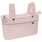 1654 Bolsos Alex Polipiel Jaretas Rosa Puntilla y Topitos Gris