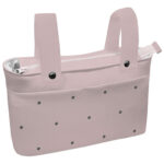 1618 Bolsos Mel Polipiel Rosa Bordado Bodoques Gris