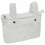 1528 Bolsos Cris Piqué Crudo Bordado Estrellas Gris
