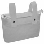 1543 Bolsos Ariel Piqué Gris Bordado Estrellitas Crudo