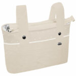 1562 Bolsos Leslie Piqué Jaretas Camel Puntilla y Topitos Crudo