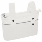 1651 Bolsos Alex Polipiel Jaretas Crudo Puntilla y Topitos Gris