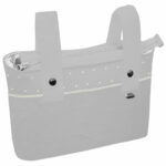 1569 Bolsos Leslie Piqué Jaretas Gris Puntilla y Topitos Crudo
