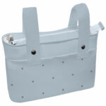 1619 Bolsos Jade Polipiel Celeste Bordado Estrellas Gris
